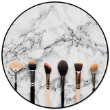 Eyebrow pencil make-up marbling Circular Felt Rugs - LeobonZone