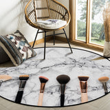 Eyebrow pencil make-up marbling Circular Felt Rugs - LeobonZone