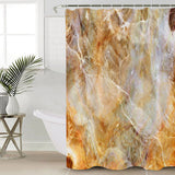 Marble yellow pattern ripple Waterproof Durable Shower Curtain - LeobonZone
