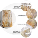 Marble yellow pattern ripple Waterproof Durable Shower Curtain - LeobonZone