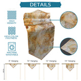 Marble yellow pattern ripple Table Runner Place Mats Sharp Angle - LeobonZone