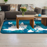 Summer Ocean Earth Plate Sponge Rillet Rubber Rugs - LeobonZone
