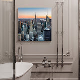 City sky sunset white cloud house Canvas painting - LeobonZone