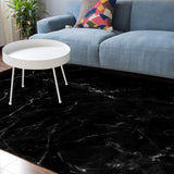 Black Marble crack texture Sponge Rillet Rubber Rugs - LeobonZone