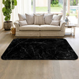 Black Marble crack texture Sponge Rillet Rubber Rugs - LeobonZone