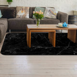 Black Marble crack texture Sponge Rillet Rubber Rugs - LeobonZone