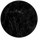 Black Marble crack texture Circular Felt Rugs - LeobonZone