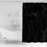 Waterproof Shower Curtain Black Marble shower curtain