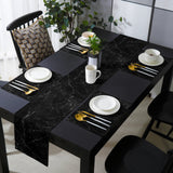 Black Marble crack texture Table Flag And Table Mat Suit