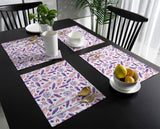 Summer style purple leaves Personalized Table Placemats - LeobonZone