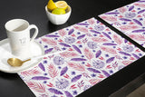 Summer style purple leaves Personalized Table Placemats - LeobonZone