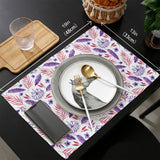 Summer style purple leaves Personalized Table Placemats - LeobonZone