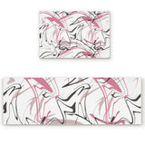 Abstract Art Line Right Angle Felt Doormat Two piece set - LeobonZone