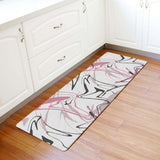 Abstract Art Line Leather Mat Soft Non-Slip Waterproof  Doormat - LeobonZone