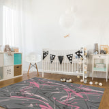 Dazzling Lines Right Angle Felt Rugs - LeobonZone