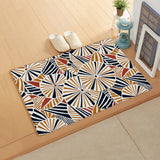 Geometric Umbrella Leather Mat Soft Non-Slip Waterproof  Doormat - LeobonZone