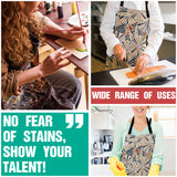 Geometric Umbrella Personalized Canvas Apron - LeobonZone