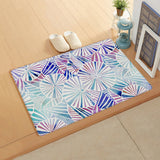 Colorful Geometric Umbrella Leather Mat Soft Non-Slip Waterproof  Doormat - LeobonZone
