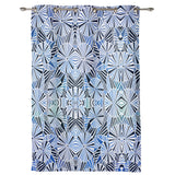 Blue Geometric Umbrella Blackout Window Curtains - LeobonZone