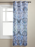 Blue Geometric Umbrella Blackout Window Curtains - LeobonZone