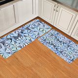 Blue Geometric Umbrella Circular Angle Felt Carpets Two piece set - LeobonZone