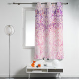 Pink Geometric Umbrella Blackout Window Curtains - LeobonZone