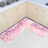 Pink Geometric Umbrella Circular Angle Felt Carpets Two piece set - LeobonZone