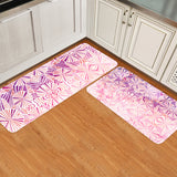 Pink Geometric Umbrella Circular Angle Felt Carpets Two piece set