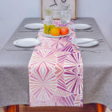 Pink Geometric Umbrella Table Runner Place Mats - LeobonZone