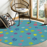Lovely Feet Circular Felt Rugs - LeobonZone