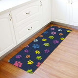 Blue Lovely Feet Leather Mat Soft Non-Slip Waterproof  Doormat - LeobonZone