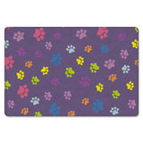 Purple Lovely Feet Leather Mat Soft Non-Slip Waterproof  Doormat - LeobonZone