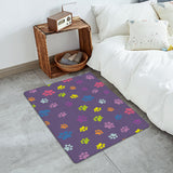 Purple Lovely Feet Leather Mat Soft Non-Slip Waterproof  Doormat - LeobonZone
