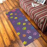 Purple Lovely Feet Leather Mat Soft Non-Slip Waterproof  Doormat - LeobonZone