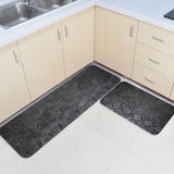Gradual Change Pattern Circular Angle Felt Carpets Two piece set - LeobonZone