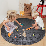 Gradual Change Pattern Circular Felt Rugs - LeobonZone