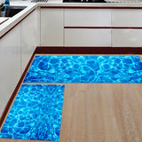 Water Ripple Right Angle Felt Doormat Two piece set - LeobonZone