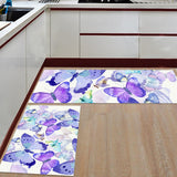 Hand painted Butterfly Right Angle Felt Doormat Two piece set - LeobonZone