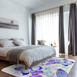 Hand painted Butterfly Sponge Rillet Rubber Rugs - LeobonZone