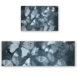 Hand painted Butterfly Right Angle Felt Doormat Two piece set - LeobonZone
