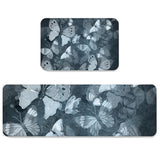 Hand painted Butterfly Circular Angle Felt Carpets Two piece set - LeobonZone