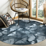 Hand painted Butterfly Circular Felt Rugs - LeobonZone