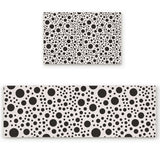 White dots Right Angle Felt Doormat Two piece set - LeobonZone