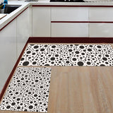 White dots Right Angle Felt Doormat Two piece set