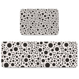 White dots Circular Angle Felt Carpets Two piece set - LeobonZone