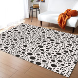 White dots Right Angle Felt Rugs - LeobonZone