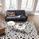 White dots Right Angle Felt Rugs - LeobonZone