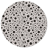 White dots Circular Felt Rugs - LeobonZone