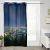 City night scene window curtains