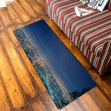 Blue City night scene Leather Mat Soft Non-Slip Waterproof  Doormat - LeobonZone